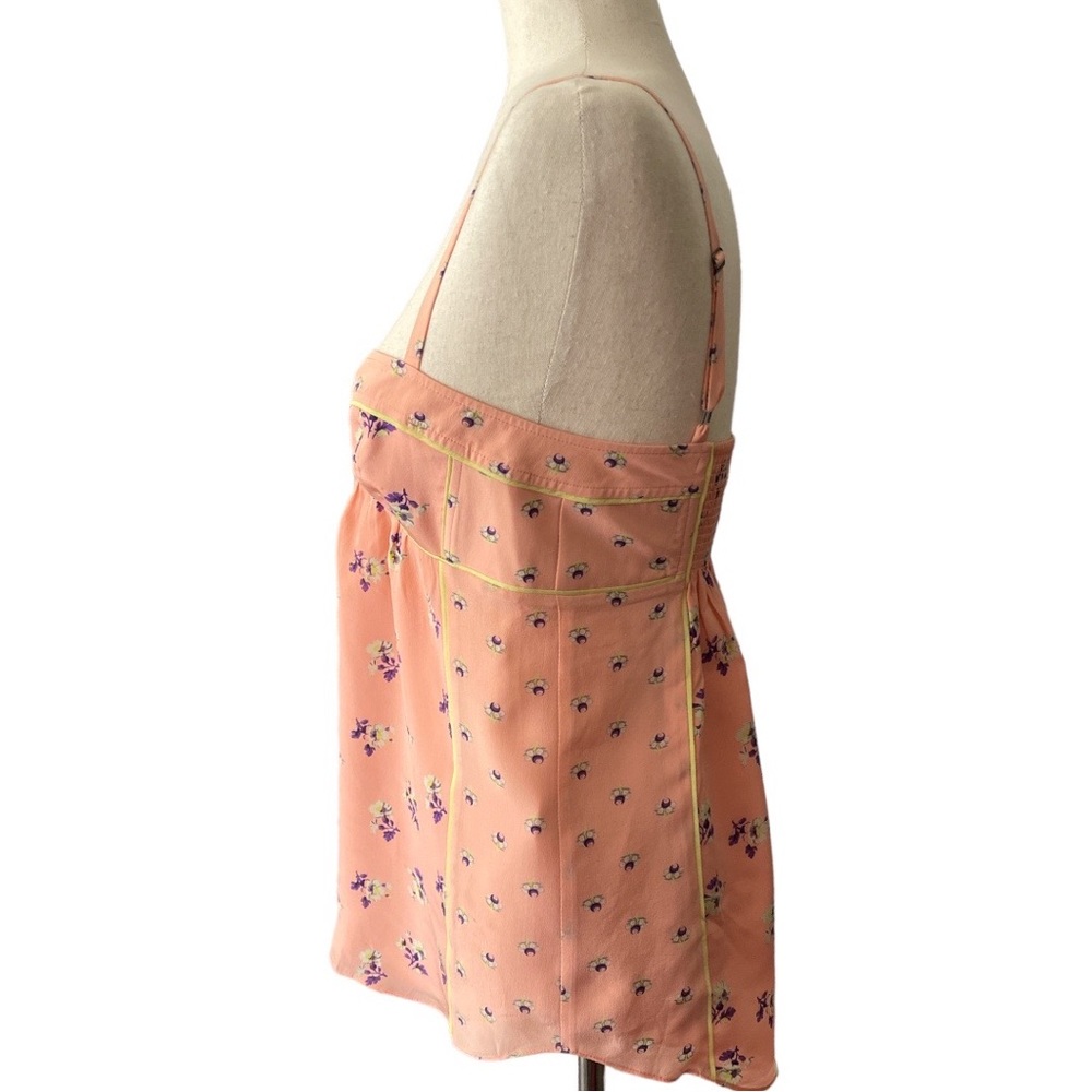Rebecca Taylor Peach Corset Silk Strappy Top 4 - Picture 4 of 10